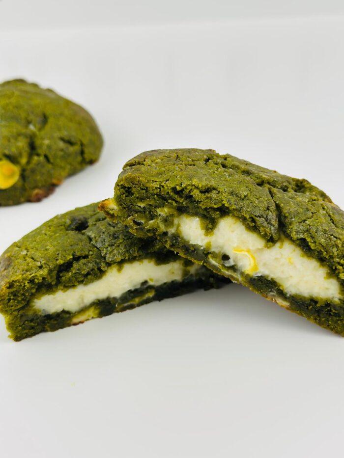 Pack 5 Cookies de Té Matcha con Relleno de Queso Crema y Limón